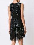 v-neck sequin embellished dress