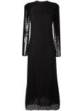 lace long flared dress