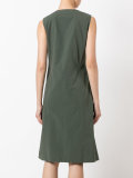 dislocated fastening sleeveless dress