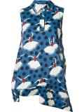 pirouette print blouse