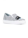 glitter slip-on sneakers