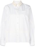 velvet collar poplin shirt