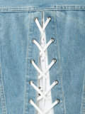 eyelet layered denim jacket