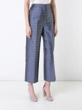 jacquard high waisted trousers