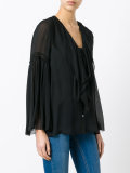 ruffled sheer blouse