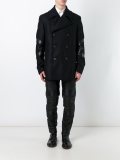 panelled double breasted coat