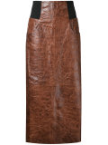 maxi leather skirt 