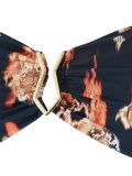 printed bandeau bikini set