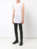 sheer sleeveless T-shirt