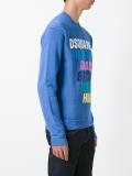 crew neck print sweatshirt