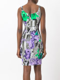printed shoulder clasp dress