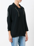 oversized logo print sweat top
