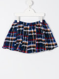 checked full skirt 