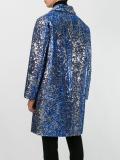 sequined single breasted coat