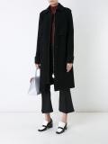 zipped belted coat