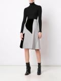 ruffle neck fine knit jumper
