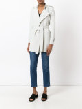 tie-waist trench coat