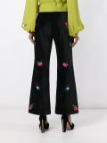 embroidered flared trousers