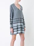 Keffiyeh jacquard V-neck dress