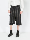 striped drop crotch shorts