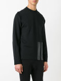 striped trim T-shirt 