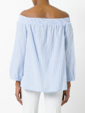 off-shoulders striped blouse