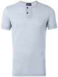 collarless polo shirt 