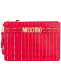 logo strap clutch