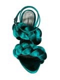 braided strap velvet sandals
