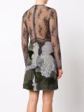 patchwork embroidered panel dress