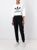 bonded lace crop sweatshirt
