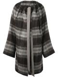 checked single breasted coat