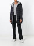 hooded quilted coat