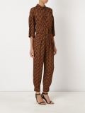 pinted shirt jumpsuit