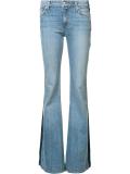 side stripe flared jeans