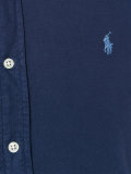 embroidered logo button-down shirt