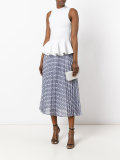 pleated floral lace skirt