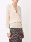 fitted waist longsleeved blouse