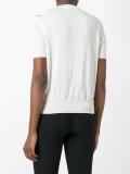 textured panel shortsleeved T-shirt