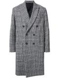 plaid double breasted coat