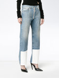 contrast cuff jeans