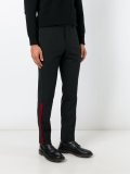 stitched stripe detail trousers