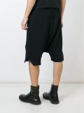 drop-crotch track shorts 