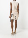 ruffled embroidered trim dress