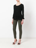 flared knit top