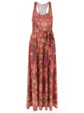 abstract print long dress