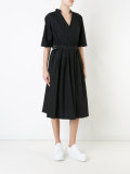 flared V-neck dress