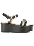 buckled platform sandals