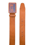 denim logo buckle belt