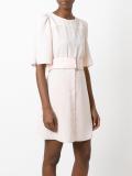 belted flared dress